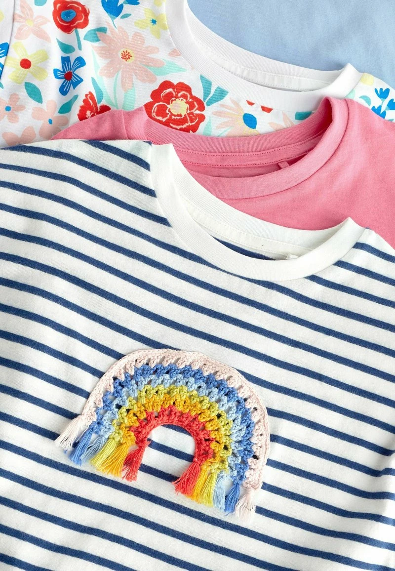 Next Kinder 4 PACK - T-Shirt Print - Ecru White Navy Blue – Bild 7