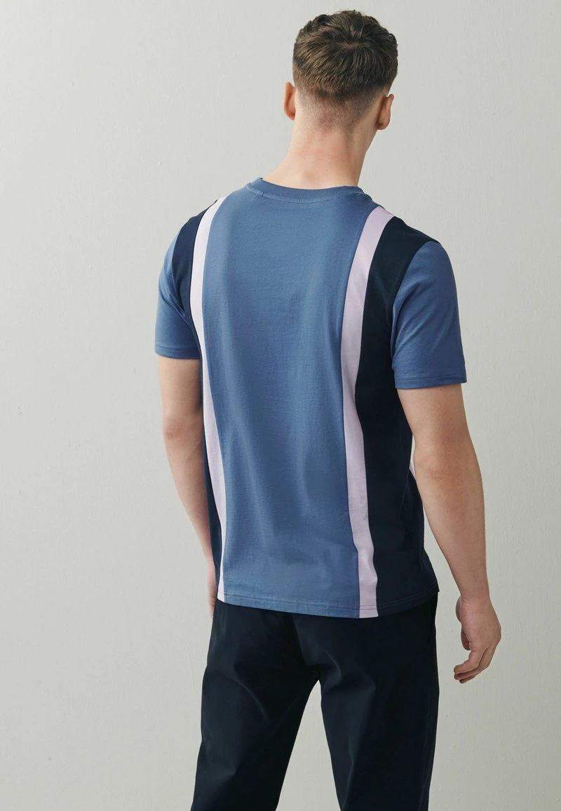 Next Herren BLOCKED - T-Shirt Print - Denim Blue Purple – Bild 3