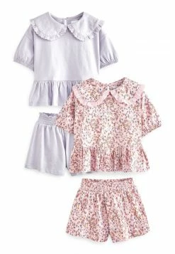 Next Kinder 2 PACK - Nachtwäsche Set - Pink Lilac Purple Floral Collared