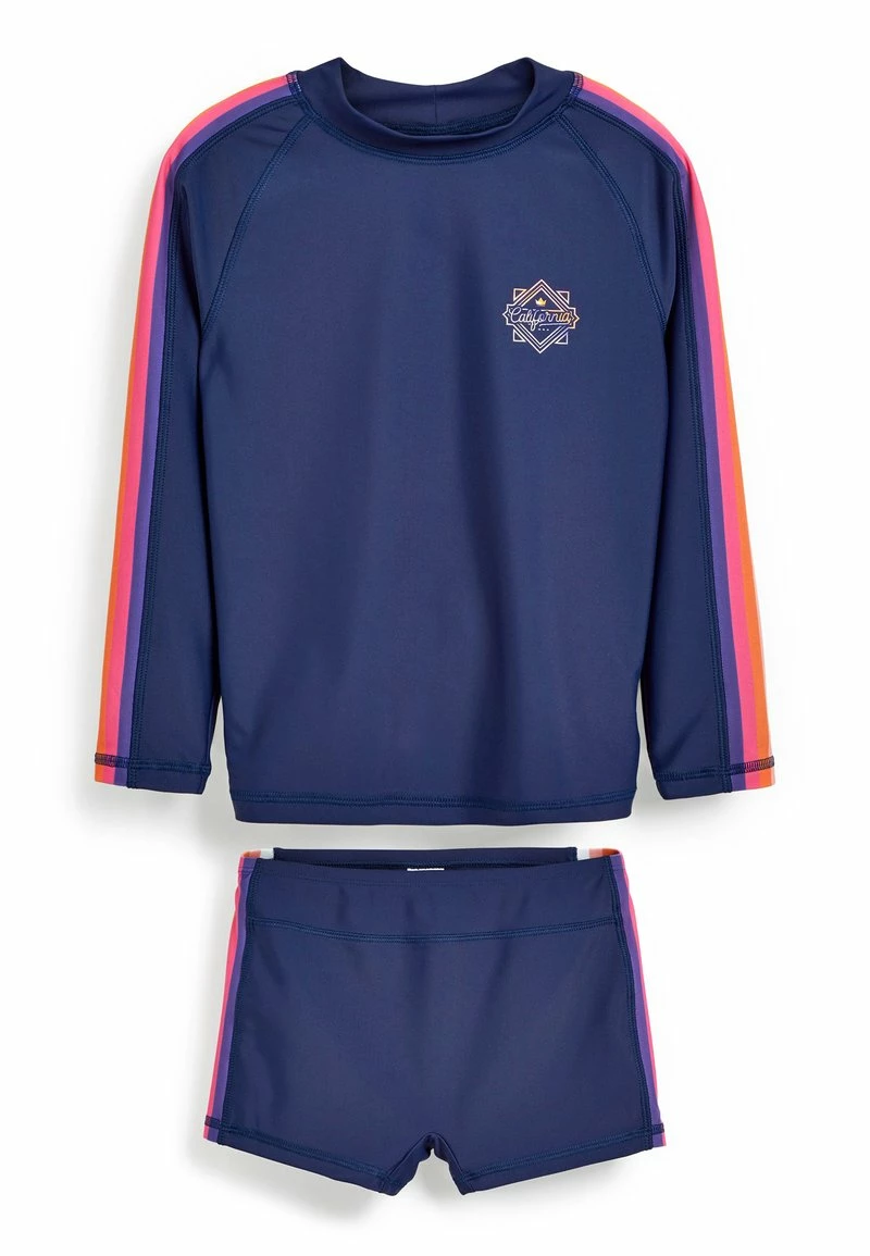 Next Kinder 2 PIECE SET - Badeanzug - Navy Blue Pink