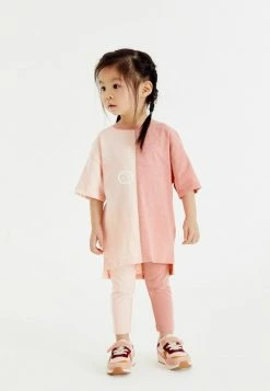 Next LONGLINE - T-Shirt Print - Tonal Pink Colour Biock | Kinder