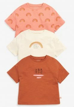 Next 3 PACK RAINBOW - T-Shirt Print - Brown | Kinder