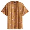 Next Damen SPARKLE RUFFLE - Bluse - Brown Floral