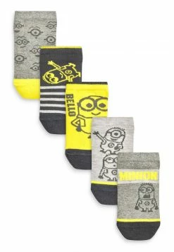 Next Kinder 5 PACK - Socken - Black Grey Yellow Minions