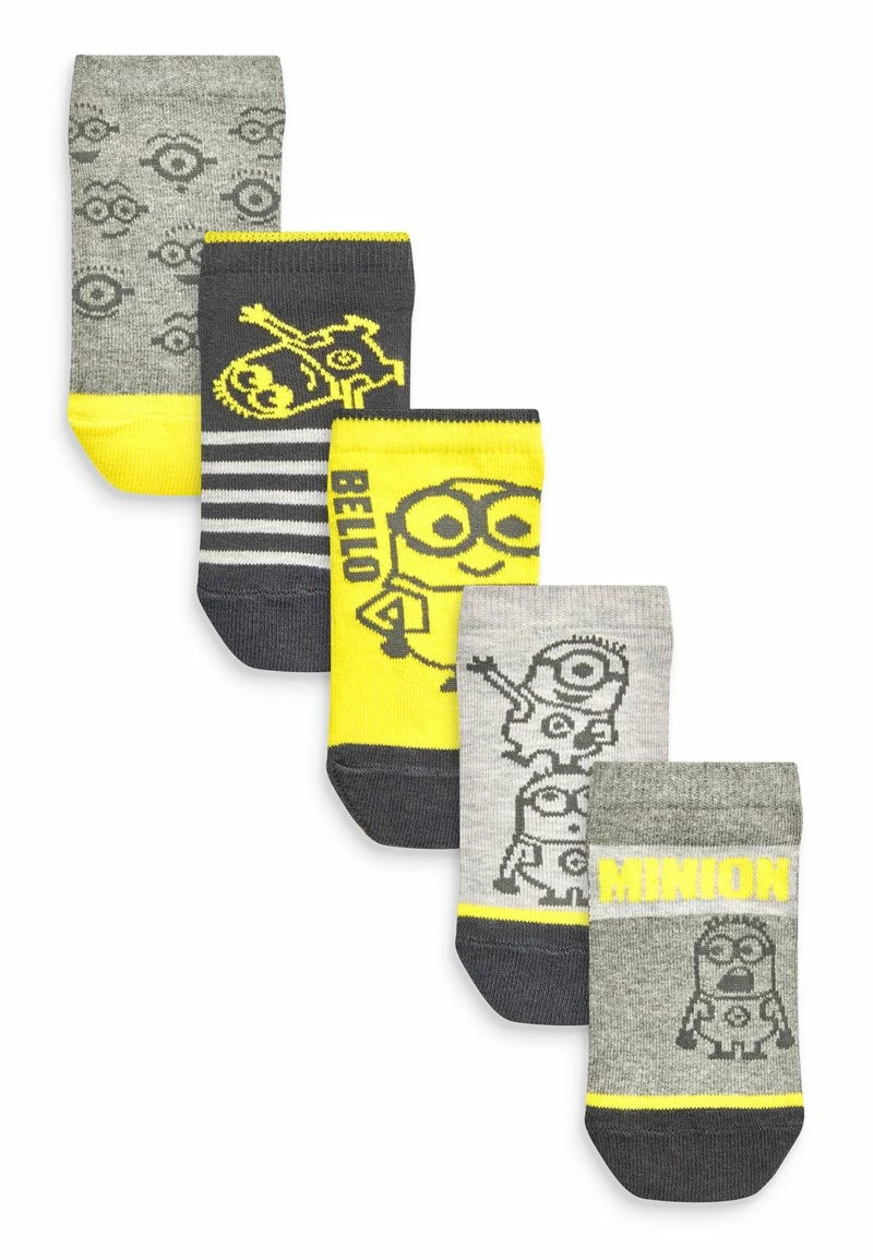 Next Kinder 5 PACK - Socken - Black Grey Yellow Minions