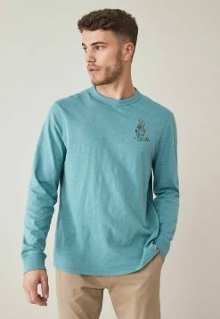 Next Herren GRAPHIC - T-Shirt Print - Blue Organic Cotton