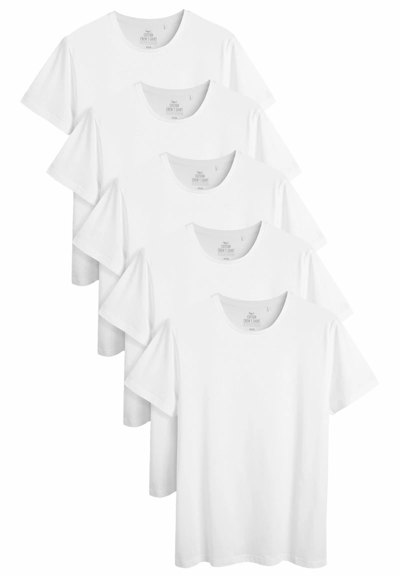 Next FIVE PACK - T-Shirt Basic - White | Herren – Bild 4