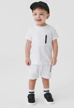 Next Kinder ZIP POCKET SET - Jogginghose - White