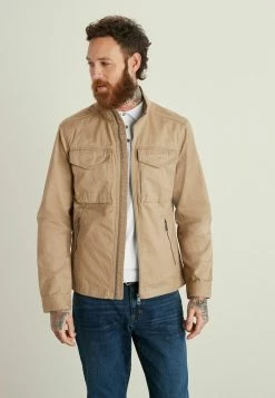 Next SHACKET WITH ZIP POCKETS - Leichte Jacke - Light Stone Natural | Herren