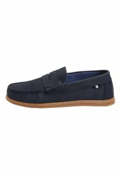 Next NAVY NUBUCK PENNY LOAFERS (OLDER) - Slipper - Blue | Kinder