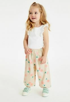 Next PULL-ON - Stoffhose - Ecru White Printed | Kinder