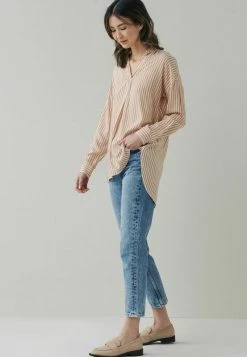 Next Damen LONG SLEEVE - Bluse - Pink White Stripe