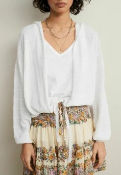 Next TIE HEM - Strickjacke - White | Damen