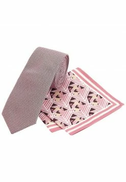Next Herren SAGE SET - Einstecktuch - Pink Geometric