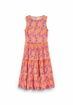 Next Kinder TIERED - Freizeitkleid - Orange Pink Floral