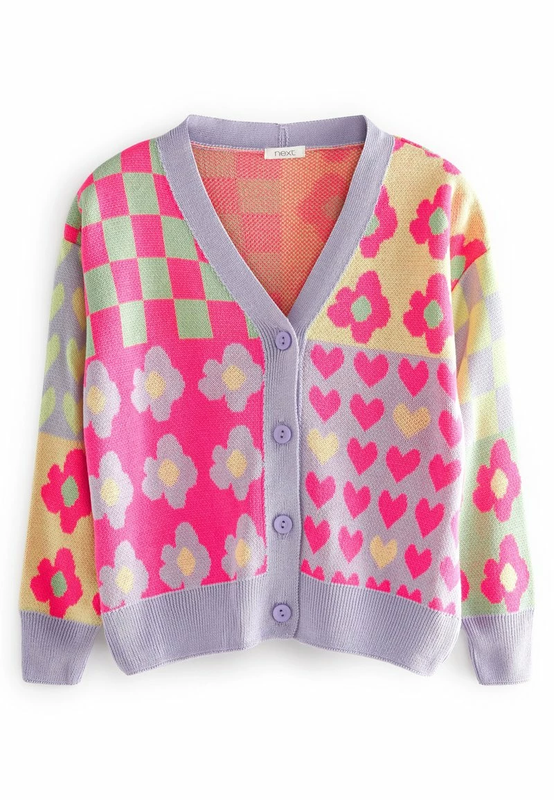 Next Kinder FLORAL PATCH - Strickjacke - Colourblock