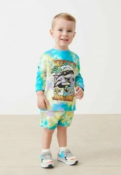 Next Kinder TIE DYE - Langarmshirt - Purple Teal Yellow