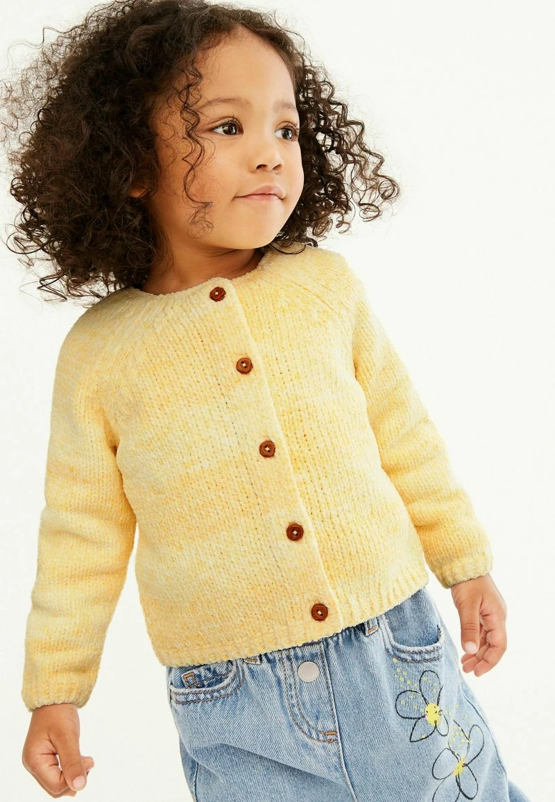 Next Kinder CHENILLE - Strickjacke - Yellow