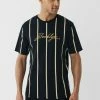 Next Herren T-Shirt Print - Black Gold Vertical