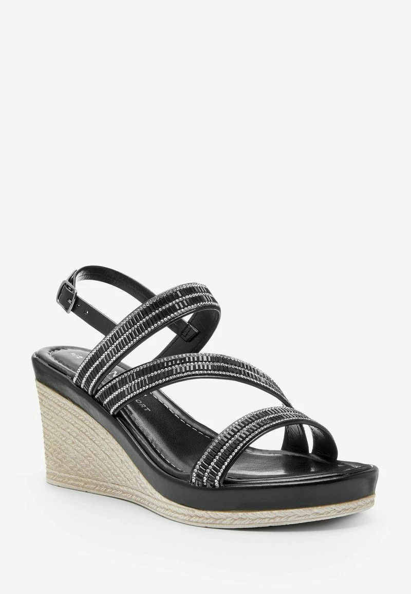 Next SILVER ASYMMETRIC SPARKLY WEDGES - High Heel Sandalette - Gold-coloured | Damen – Bild 2