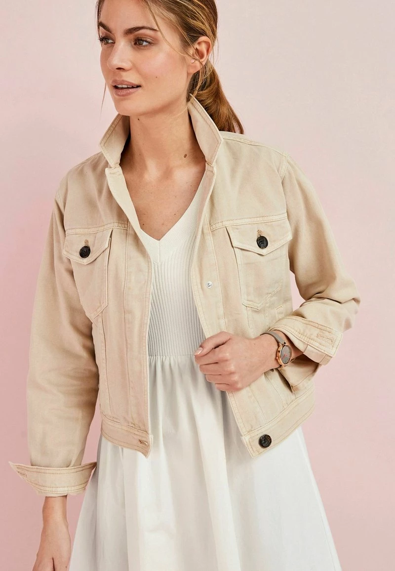 Next Damen Jeansjacke - Neutral Cream – Bild 2