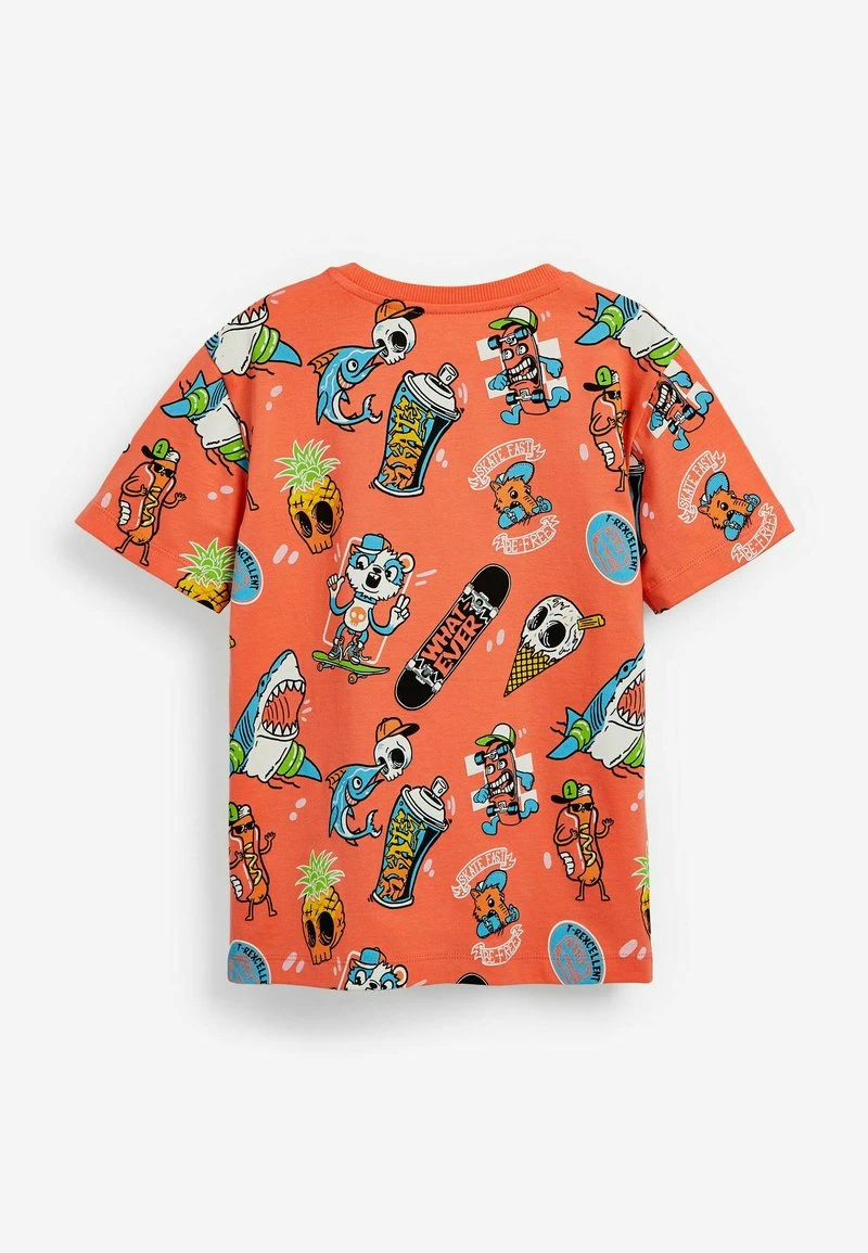 Next Kinder SHORT SLEEVE - T-Shirt Print - Coral Orange Summer Shark – Bild 4