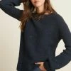 Next Damen SEQUIN STITCH DETAIL - Strickpullover - Dark Blue