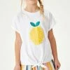 Next Kinder LEMON TIE FRONT - T-Shirt Print - White