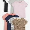 Next Kinder 8 PACK - T-Shirt Print - Grey, Pink, Black