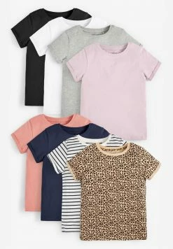 Next Kinder 8 PACK - T-Shirt Print - Grey, Pink, Black