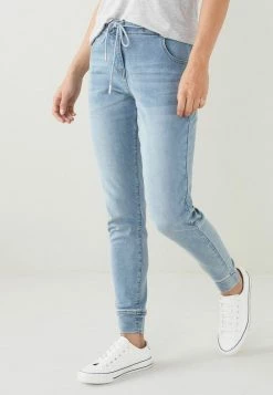 Next Damen Jeans Tapered Fit - Blue Denim