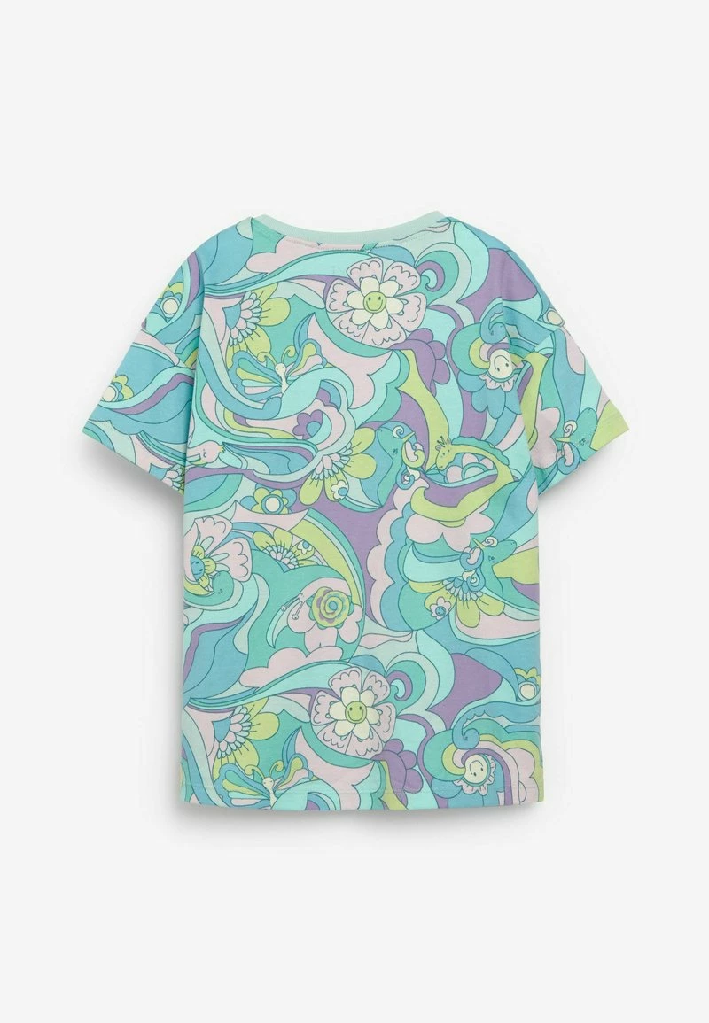 Next Kinder LONGLINE - T-Shirt Print - Green Purple Wavy – Bild 5