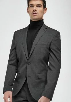 Next Herren Strukturierter Anzug Aus Wollmischgewebe Skinny Fit - Anzugsakko - Grey