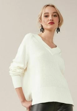 Next Damen Strickpullover - White