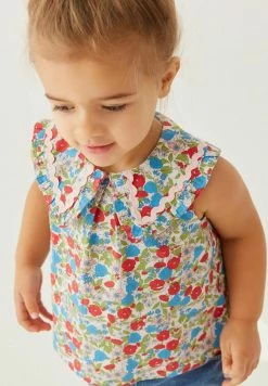 Next Kinder COLLAR - Bluse - Red Blue Ditsy