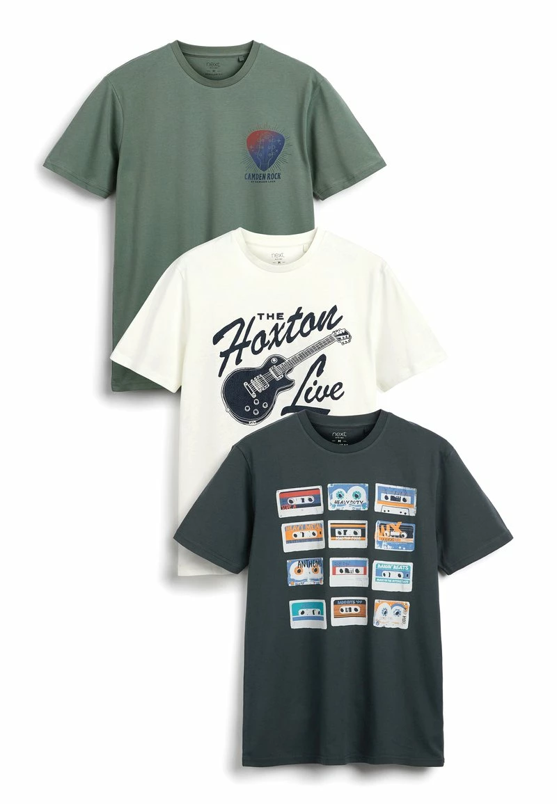 Next Herren 3 PACK - T-Shirt Print - Mottled Black – Bild 5