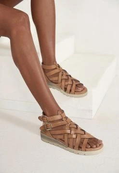 Next Damen Keilsandalette - Tan