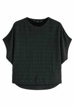 Next Damen SHORT SLEEVE WOVEN MIX BOXY - Bluse - Black