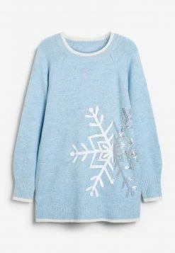 Next Damen CHRISTMAS - Strickpullover - Mottled Blue