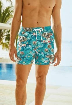 Next Herren Badeshorts - Blue Hawaiian