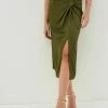 Next Damen SARONG - Bleistiftrock - Khaki Green