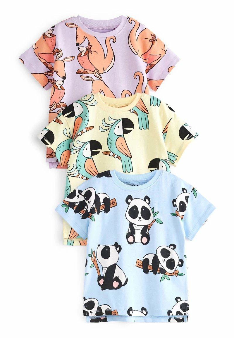 Next Kinder 3 PACK - T-Shirt Print - Blue /purple/yellow