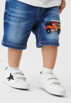 Next Kinder Jeans Shorts - Mid Blue Fire Engine
