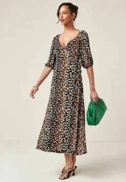 Next Damen Freizeitkleid - Brown Animal Print