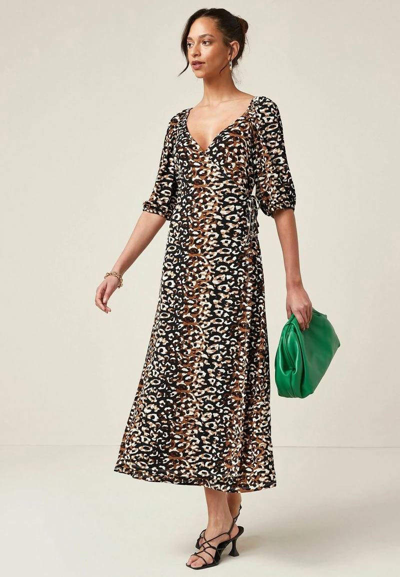 Next Damen Freizeitkleid - Brown Animal Print