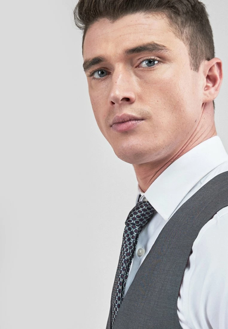 Next Herren SIGNATURE PLAIN SUIT: WAISTCOAT - Anzugweste - Light Grey – Bild 3