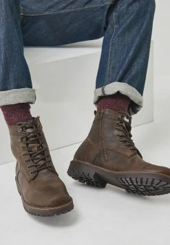 Next TALL ZIP CLEATED - Schnürstiefelette - Mottled Brown | Herren