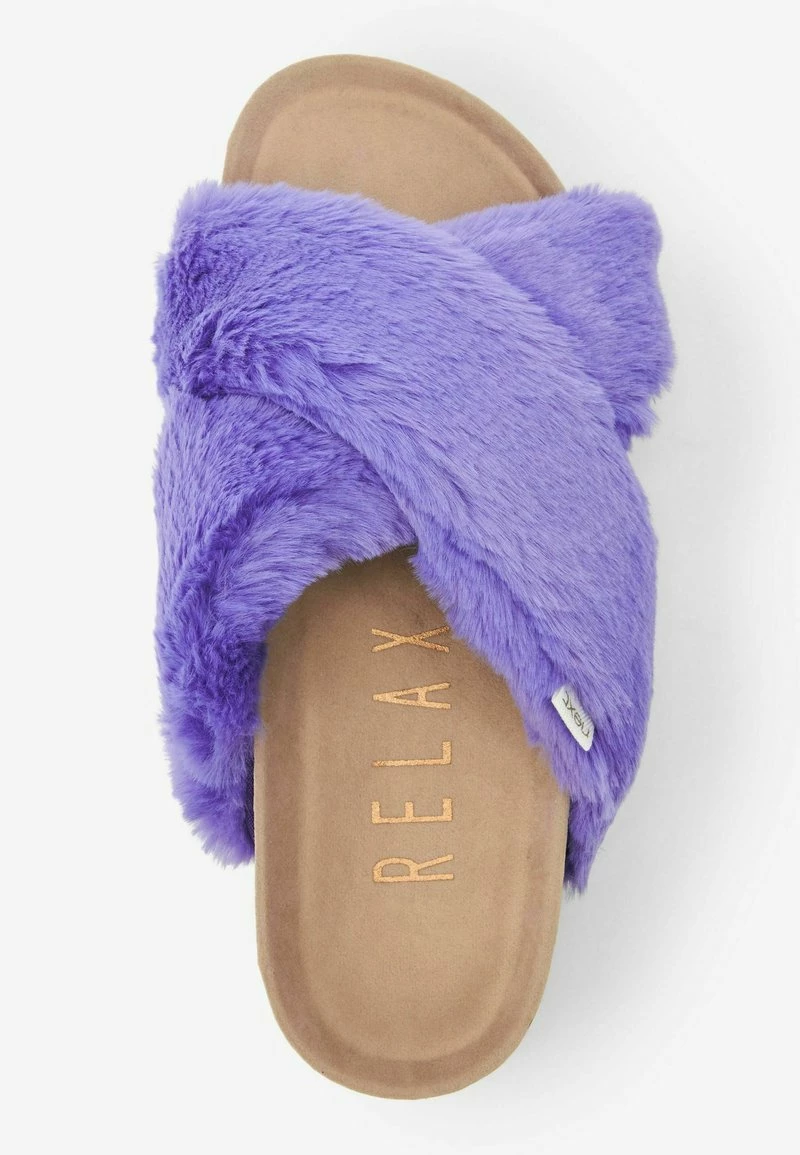 Next Hausschuh - Purple Faux Fur | Damen – Bild 4