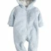 Next Kinder BLUE COSY FLEECE BEAR PRAMSUIT (0MTHS-2YRS) - Jumpsuit - Blue
