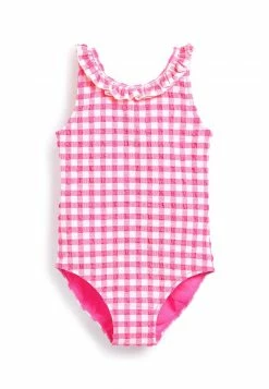 Next Kinder TEXTURED GINGHAM - Badeanzug - Pink/white